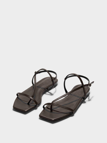 サンダル・ミュール AEYDE Elise leather thong sandals Oro Aeyde | ELISE Gold Leather Heeled Sandal