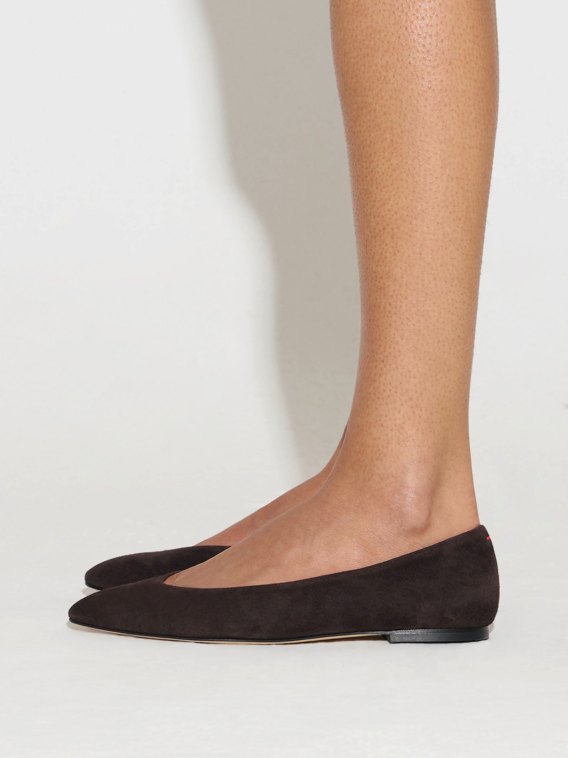 Ellie Suede Almond-Toe Flats - Image 6