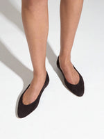 Ellie Suede Almond-Toe Flats - Image 2