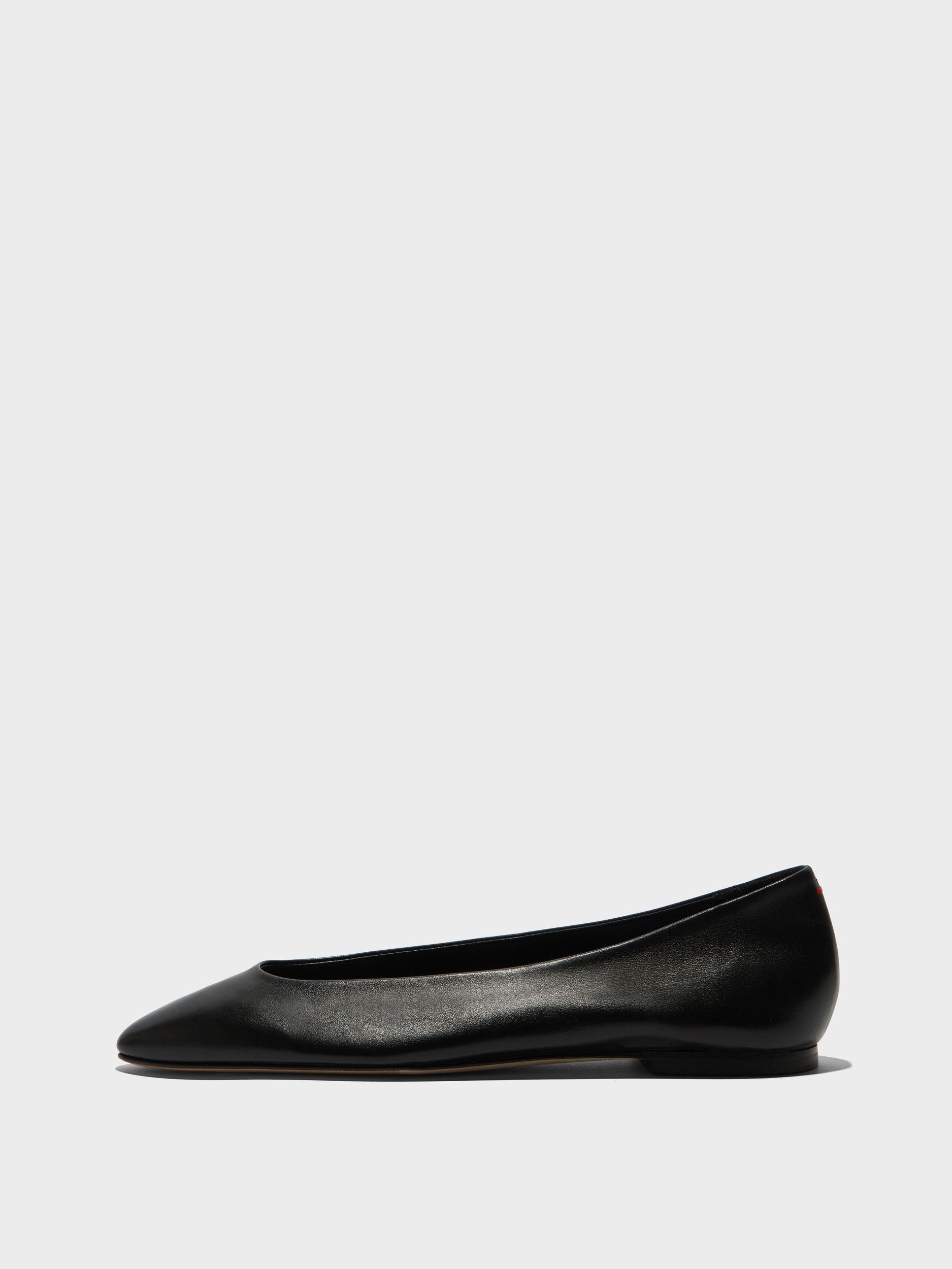 Ellie Leather Flats | Black Nappa Ellie Leather Flats | Black Nappa