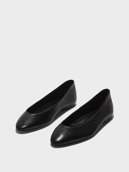 Ellie Leather Flats | Black Nappa Ellie Leather Flats | Black Nappa