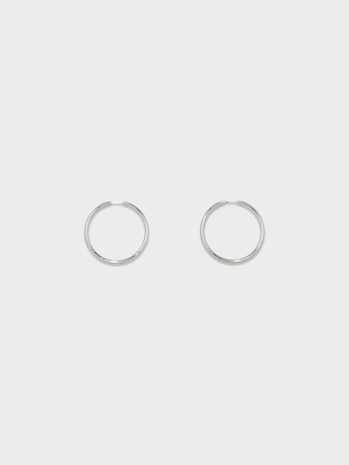 Elona Large Palladium-Plated Hoop Earrings - Image 1