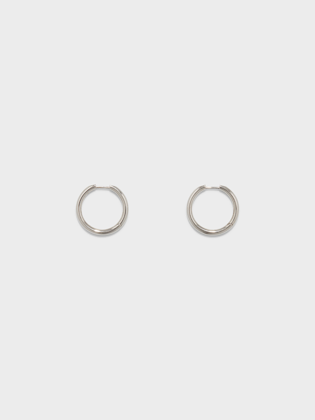 Elona Medium Palladium-Plated Hoop Earrings - Image 1