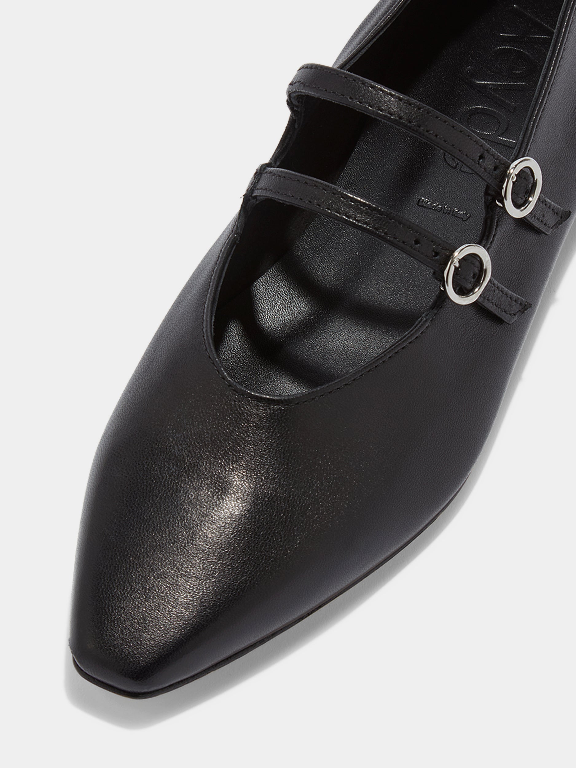 フラットシューズ aeyde Franny Ballerinas - Aeyde - Leather - Black Franny Double-Strap Flats – Aeyde