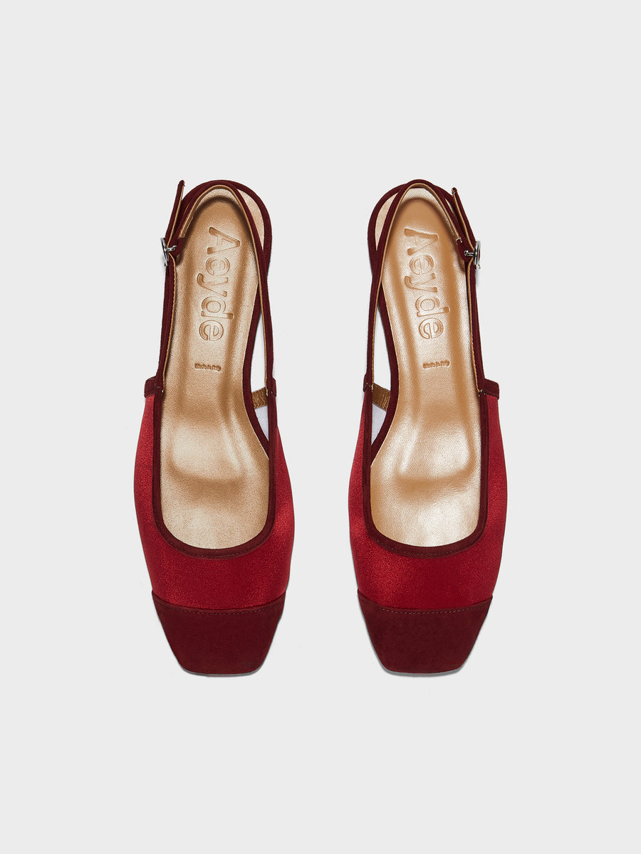 Geraldine Satin Toe-Cap Flats