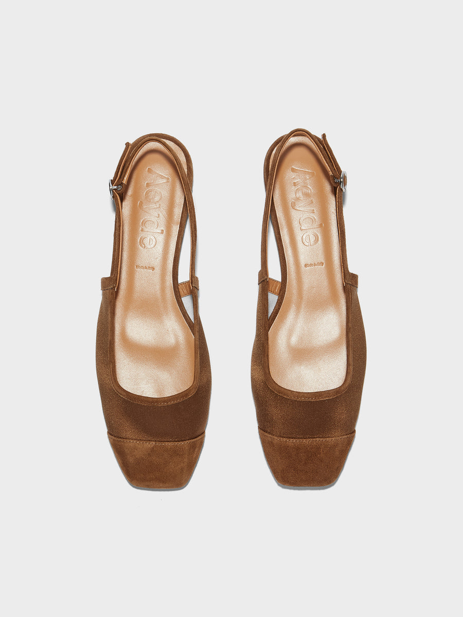 Geraldine Satin Toe-Cap Flats