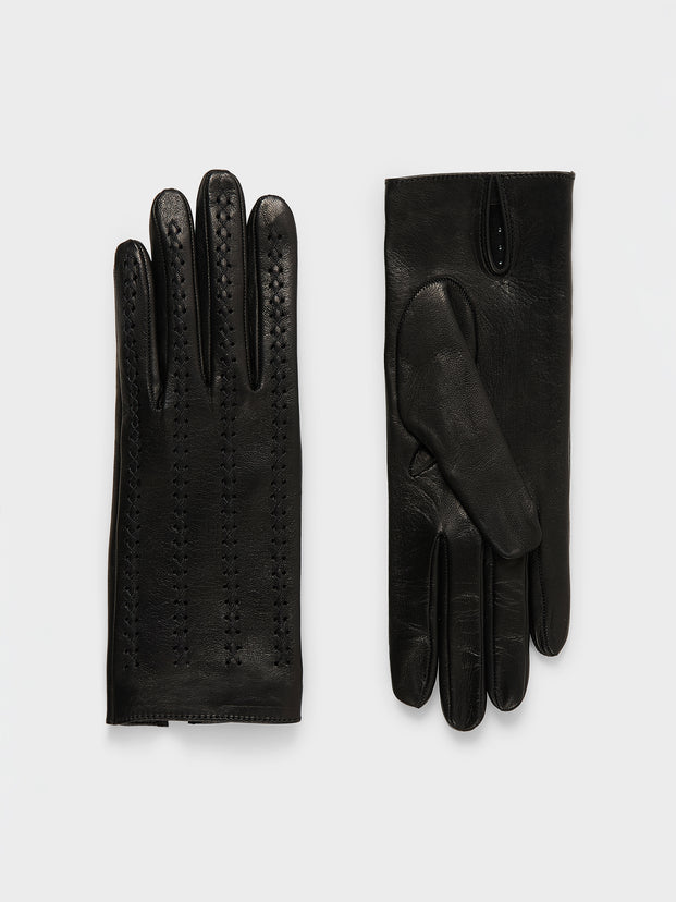 awg handschuhe Aeyde Ginny Gloves, Black, Nappa Leather , Size S, Women's