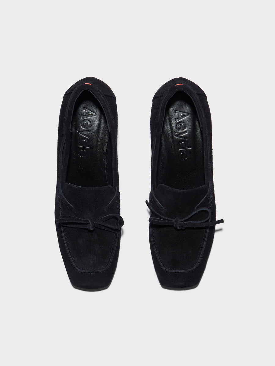 Grenn Suede Heeled Loafers