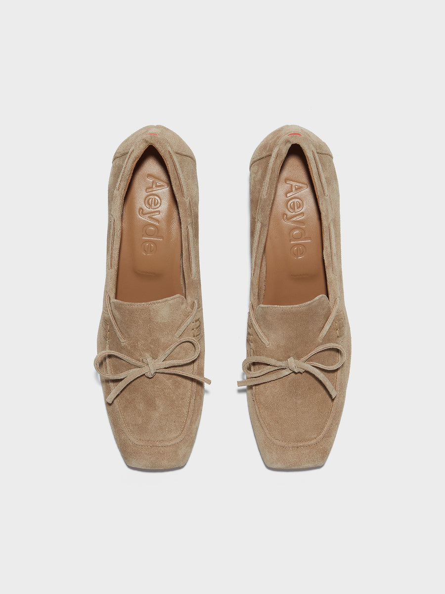 Grenn Suede Heeled Loafers