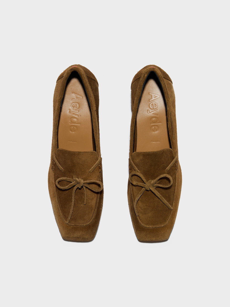 Grenn Suede Heeled Loafers