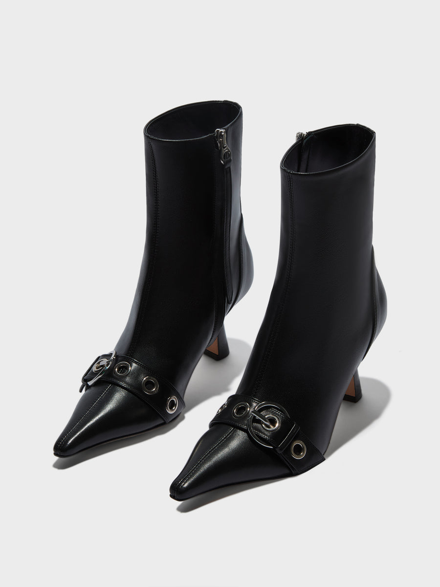 Halima Eyelet Pointed Boots