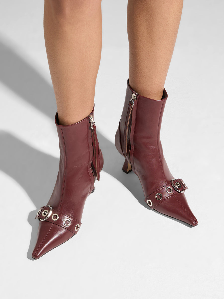 Halima Eyelet Pointed Boots