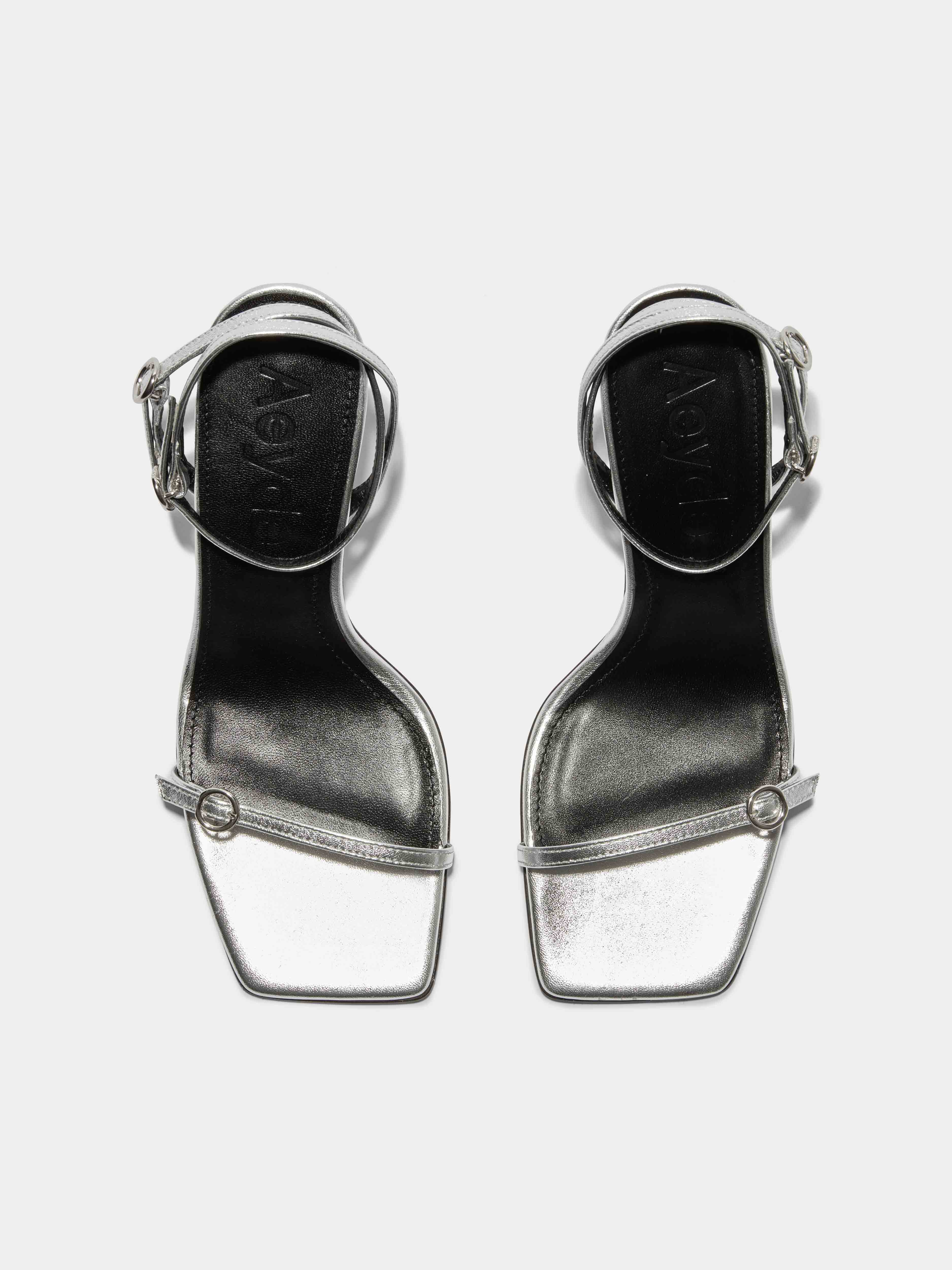 Hallie Leather Stiletto Sandals - Image 5