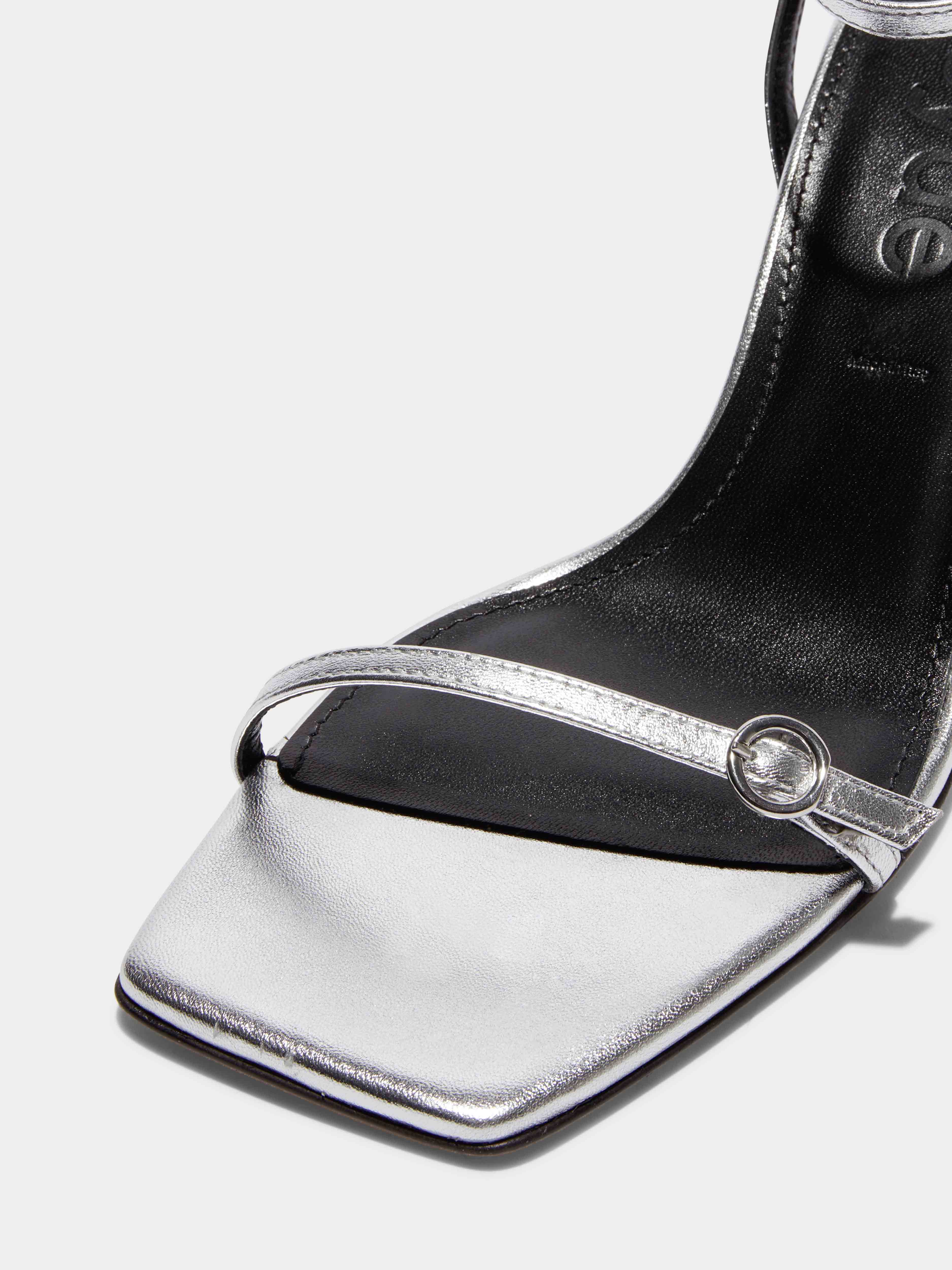 Hallie Leather Stiletto Sandals - Image 3