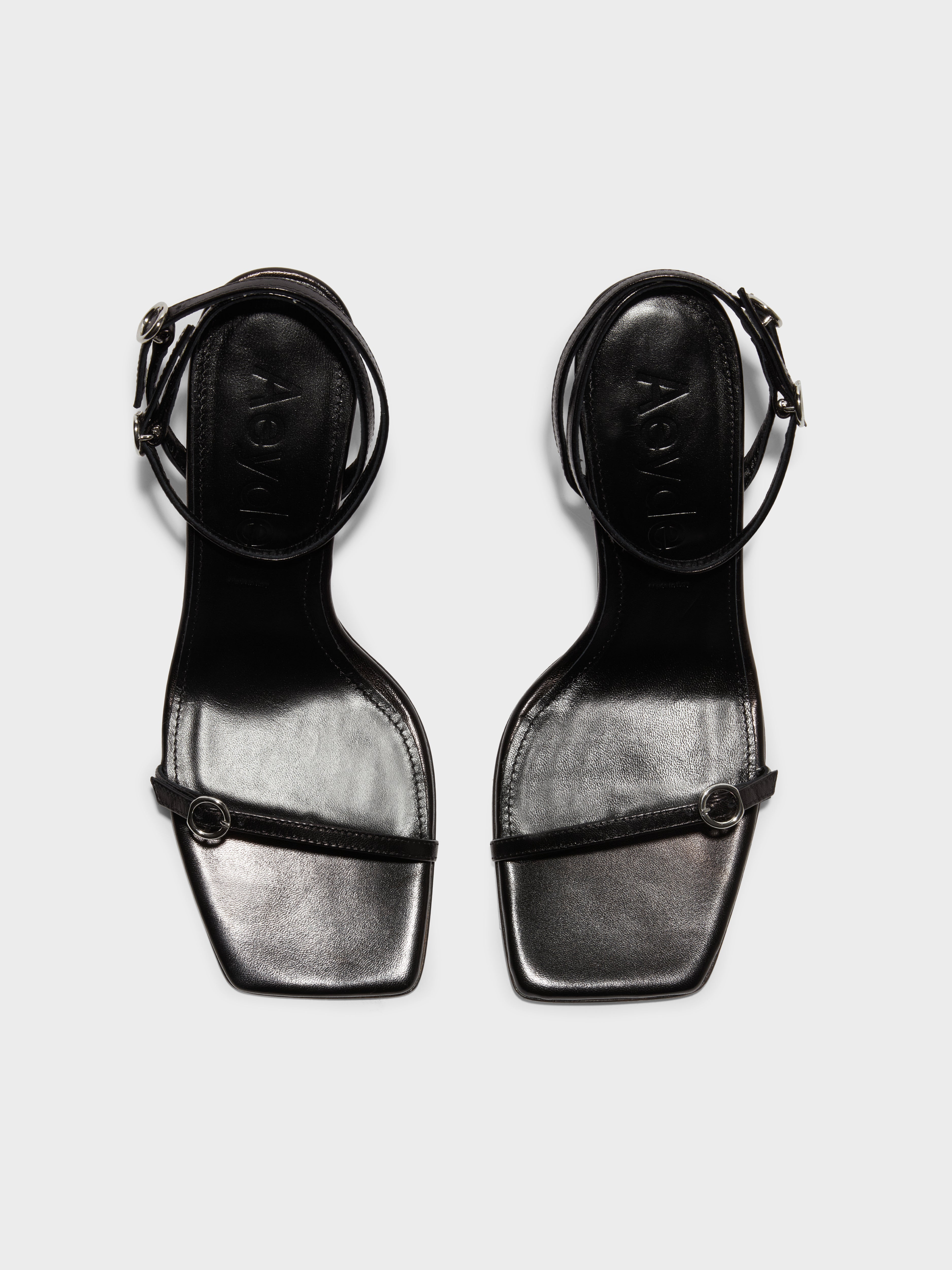 Hallie Leather Stiletto Sandals - Image 5