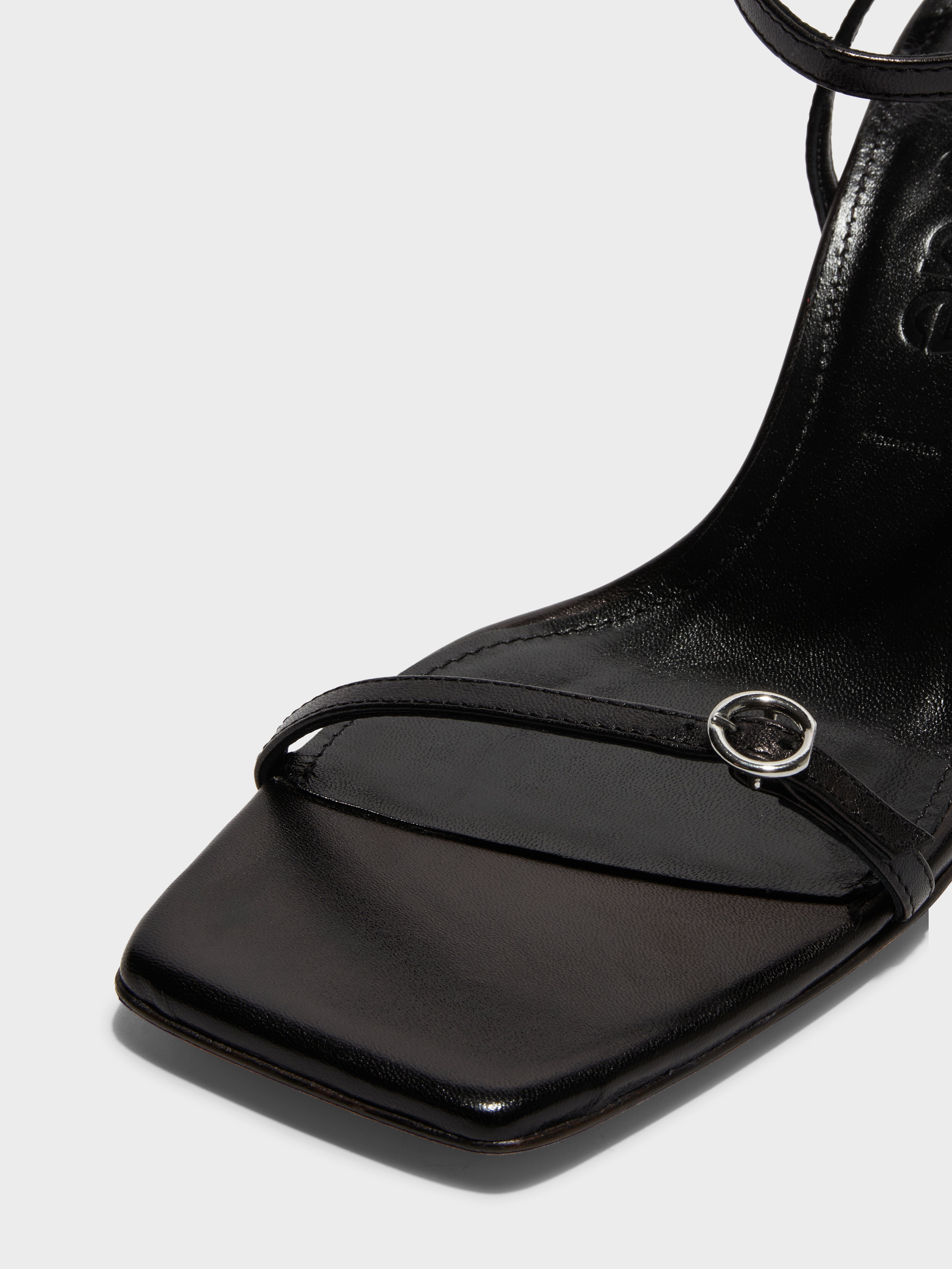 Hallie Leather Stiletto Sandals - Image 3