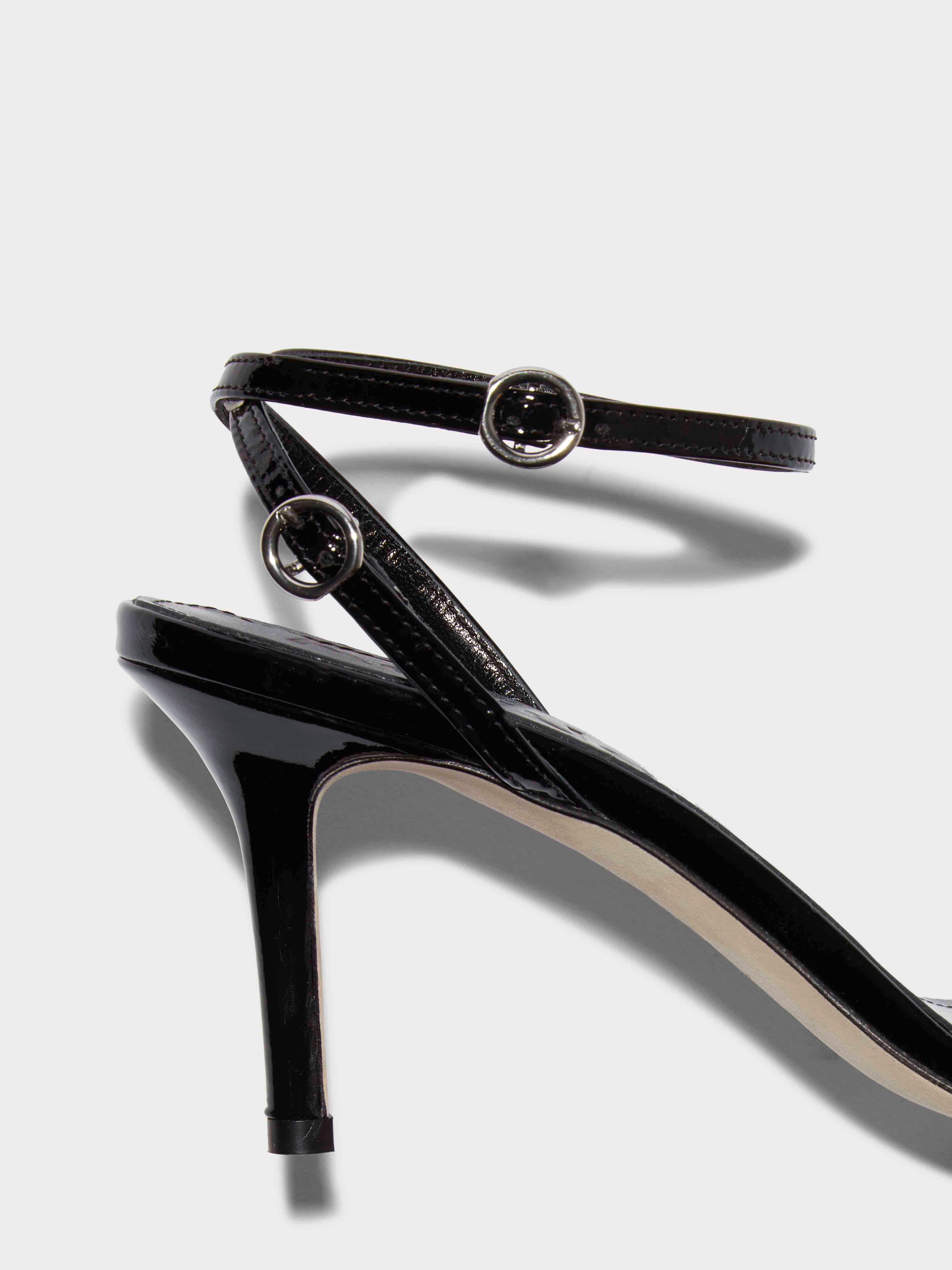 Hallie Leather Stiletto Sandals - Image 4