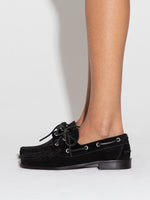 ローファー・オックスフォード aeyde HARRIS COW SUEDE LEATHER BLACK Harris Suede Mocassin Flats – Aeyde