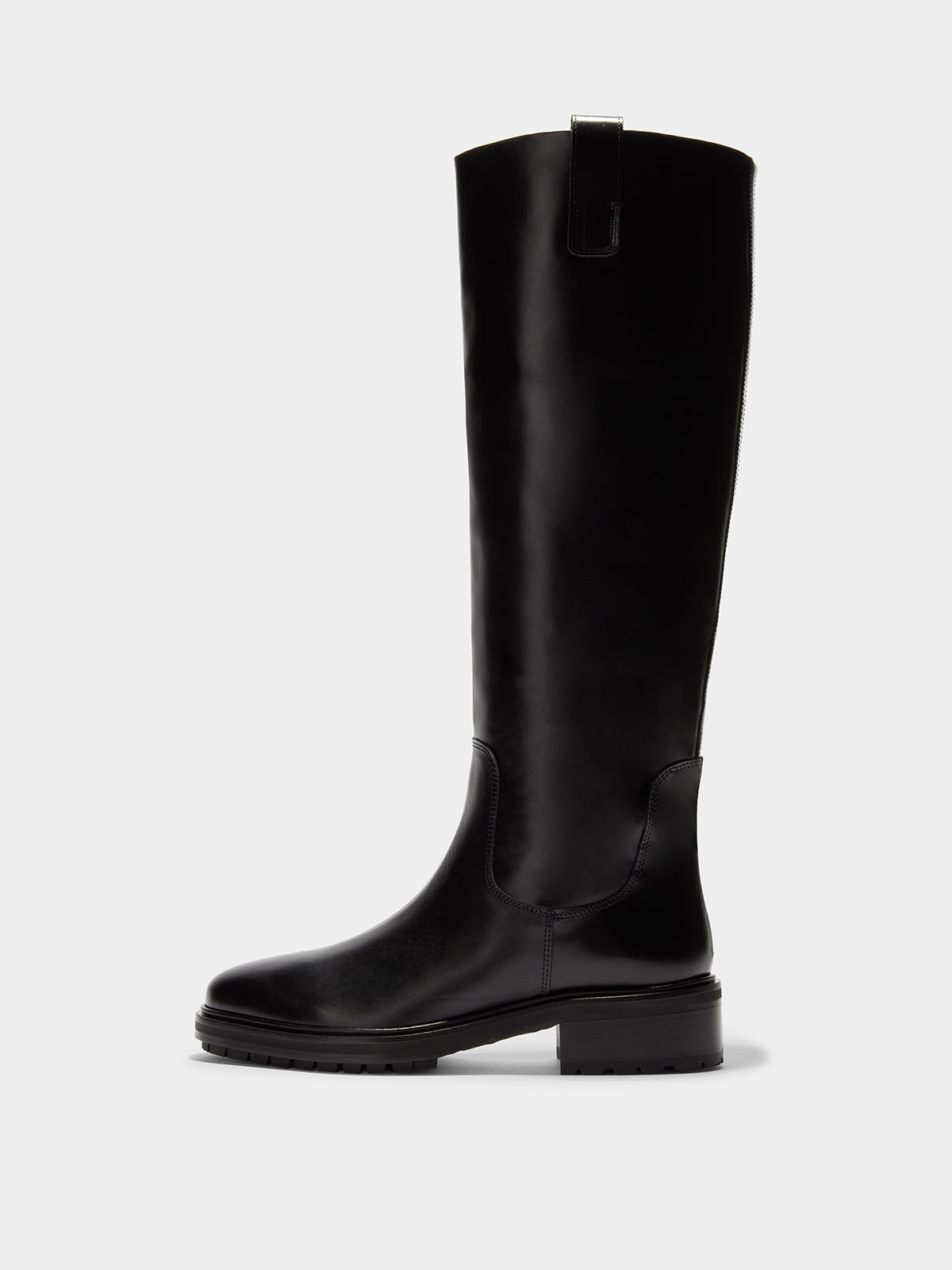 Henry Leather Knee High Boots | Black Calf Henry Leather Knee High Boots | Black Calf