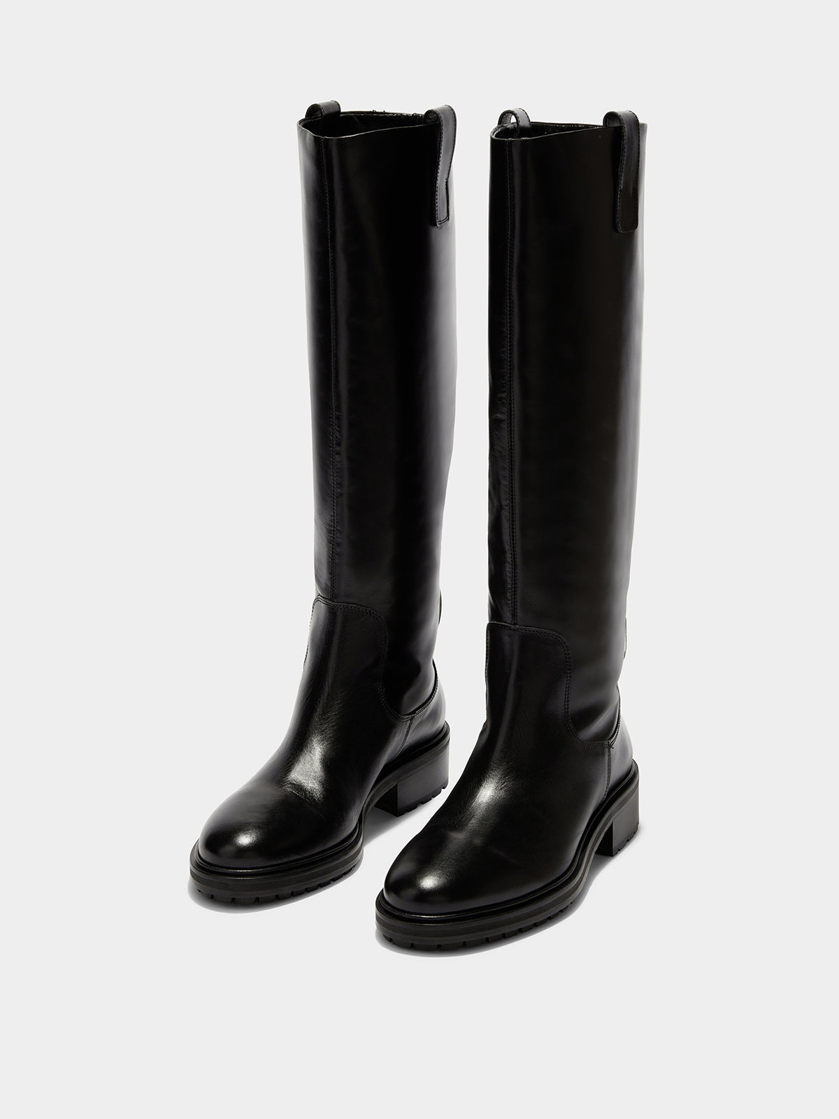 Henry Leather Knee High Boots | Black Calf Henry Leather Knee High Boots | Black Calf