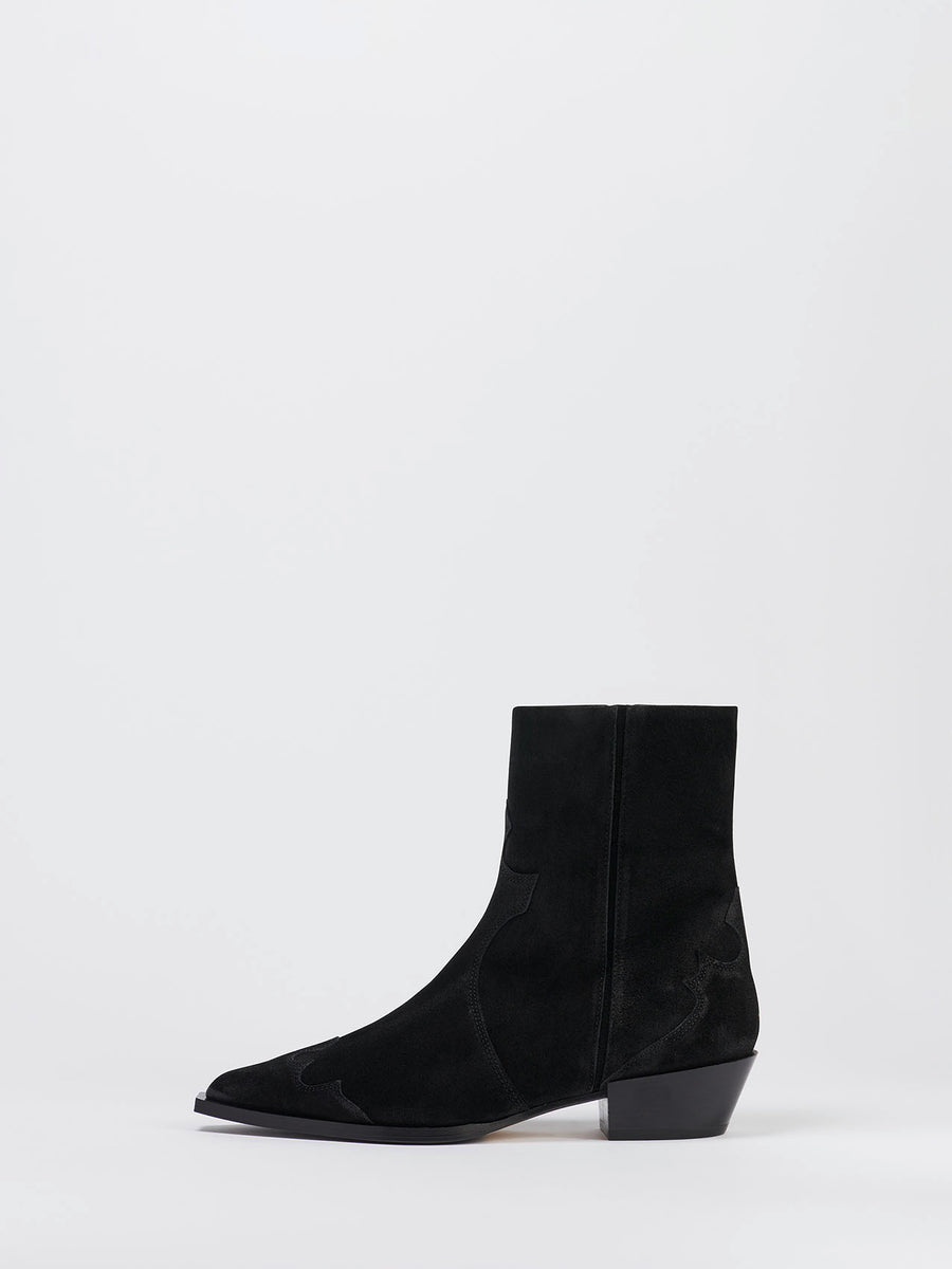 Hester Suede Cowboy Boots