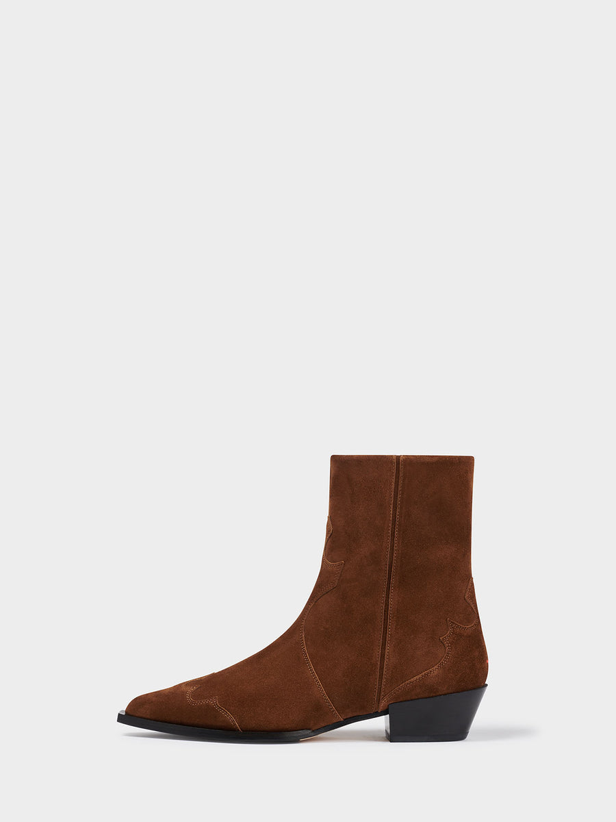 Hester Suede Cowboy Boots