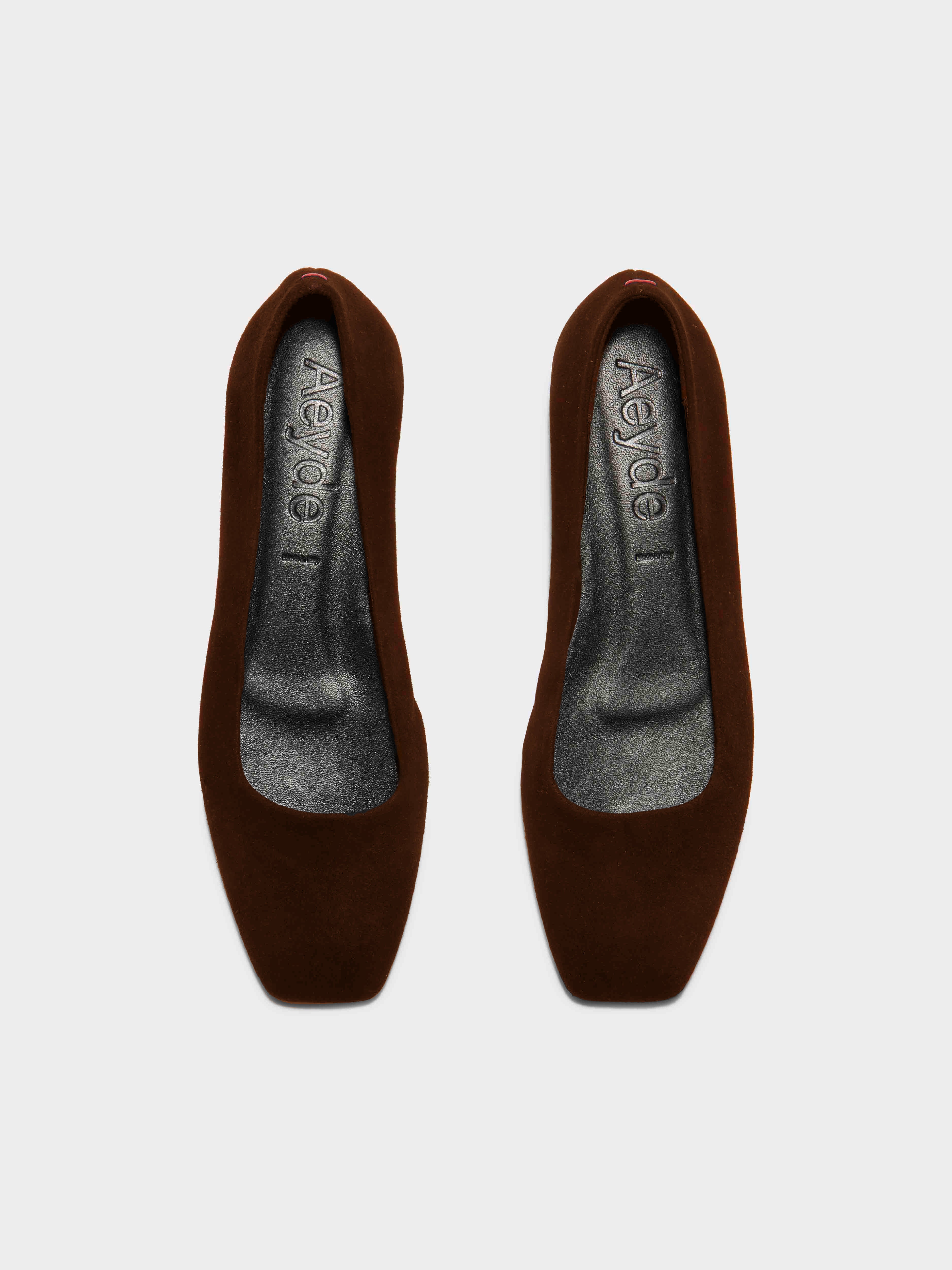 Ida Suede Square-Toe Flats - Image 5