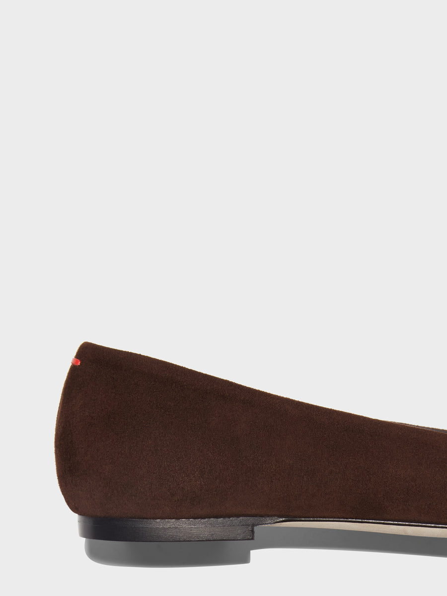 Ida Suede Square-Toe Flats