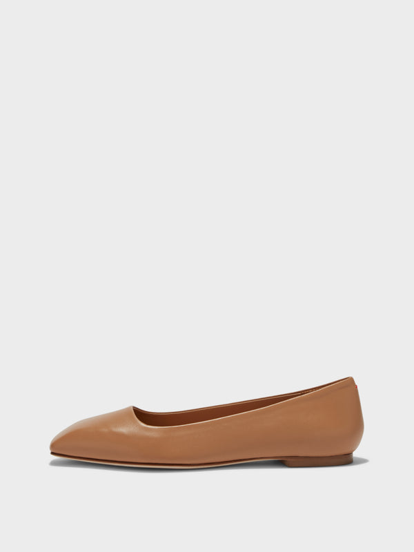 Ida Leather Square-Toe Flats