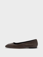 Ida Leather Square-Toe Flats - Image 1