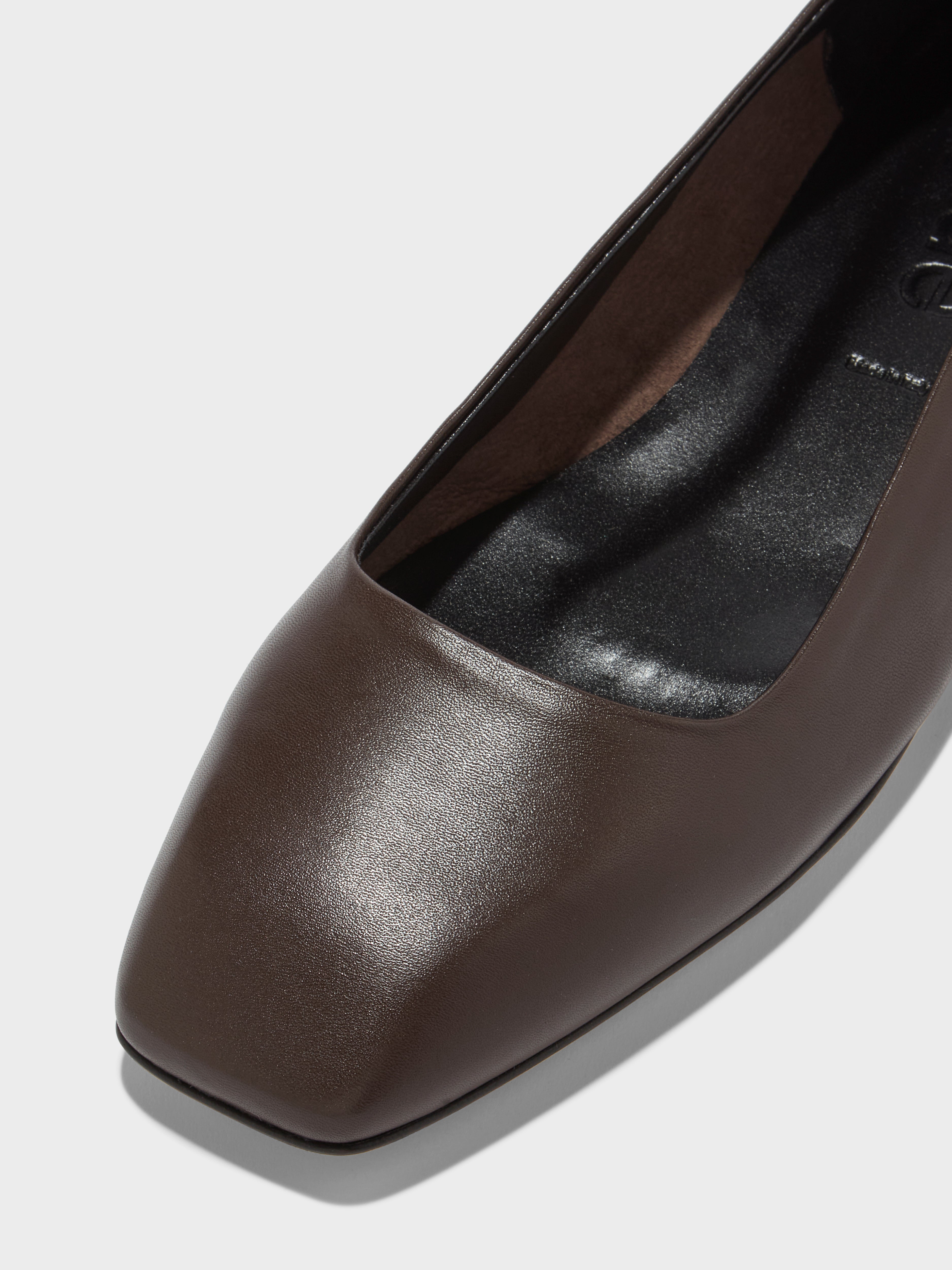 Ida Leather Square-Toe Flats - Image 3