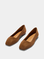 Ida Suede Square-Toe Flats - Image 3