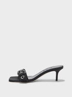 Ilvy Eyelet Grosgrain Mules - Image 1