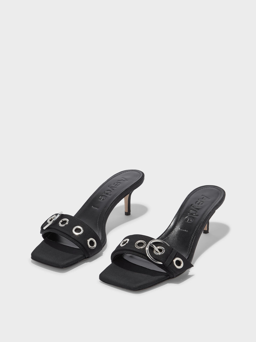Ilvy Eyelet Grosgrain Mules
