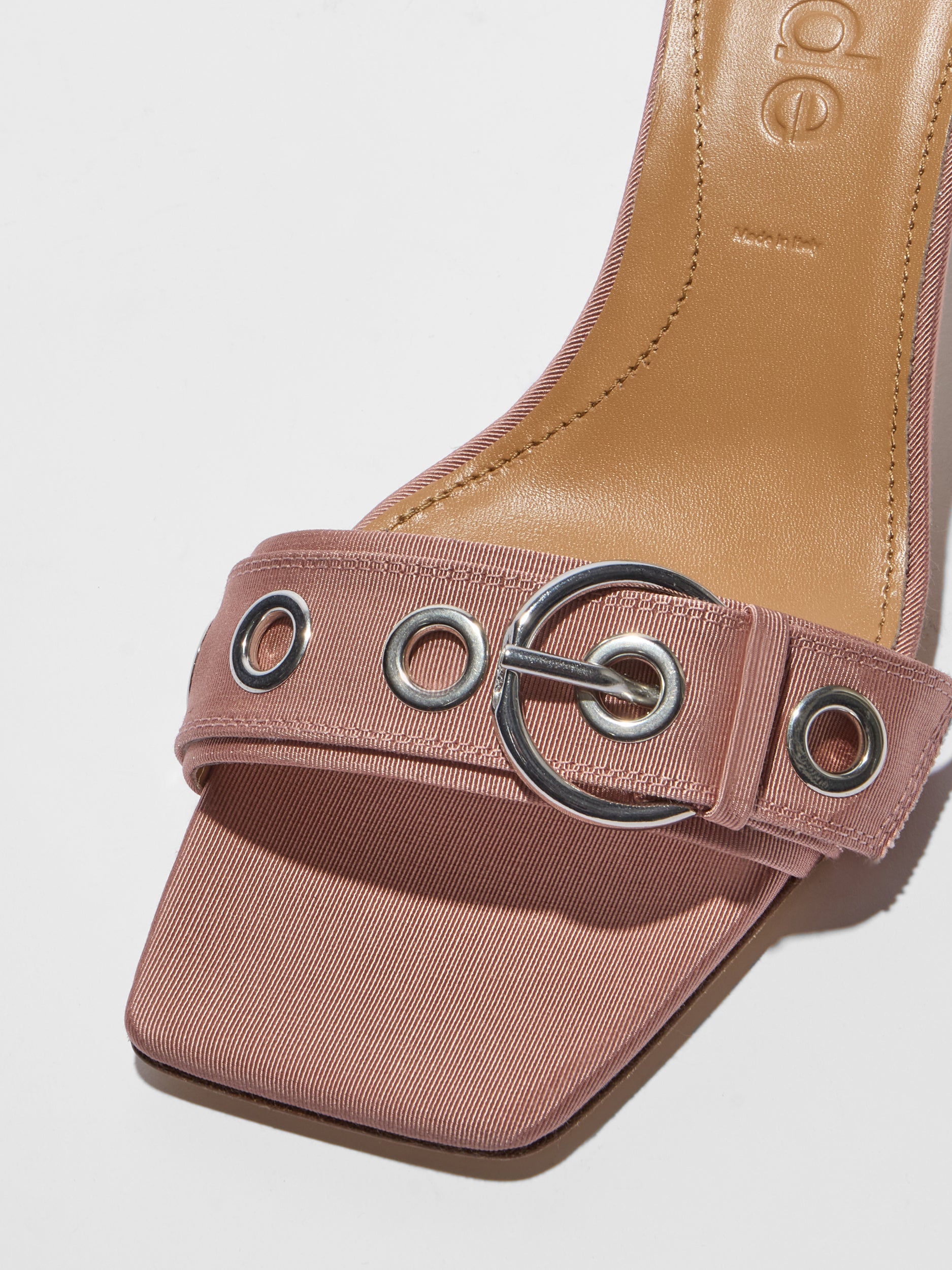 サンダル・ミュール aeyde SS25 55 mm (ILVY EYELET GROSGRAINCORAL) Ilvy Eyelet Grosgrain Mules – Aeyde
