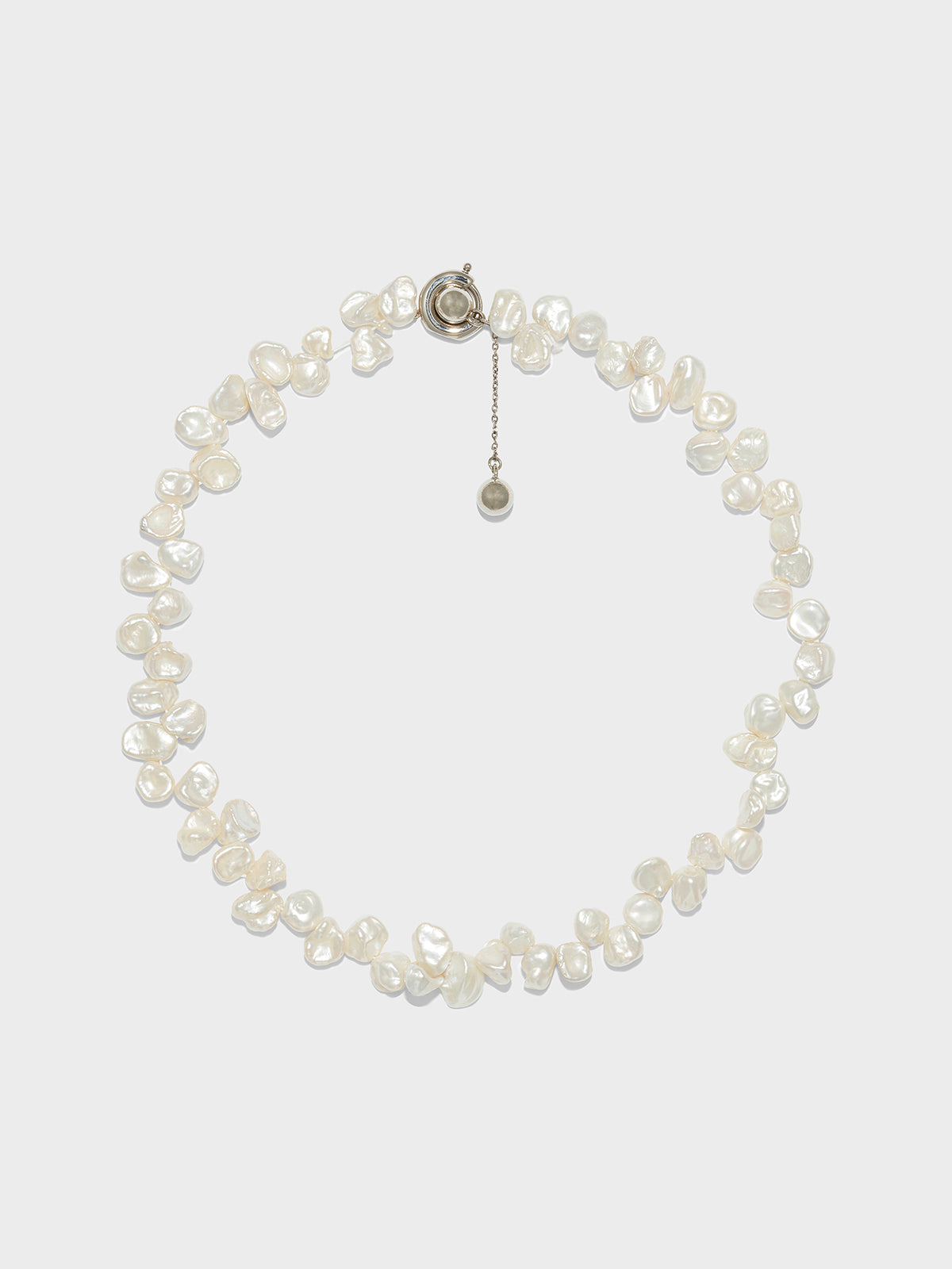 Joss Pearl and Palladium-Plated Necklace - Image 1