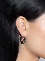 Junior Medium Palladium-Plated Earrings - Image 4