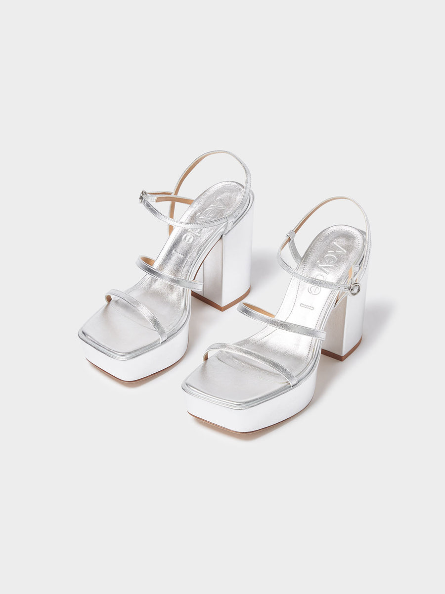 Katalin Leather Platform Sandals