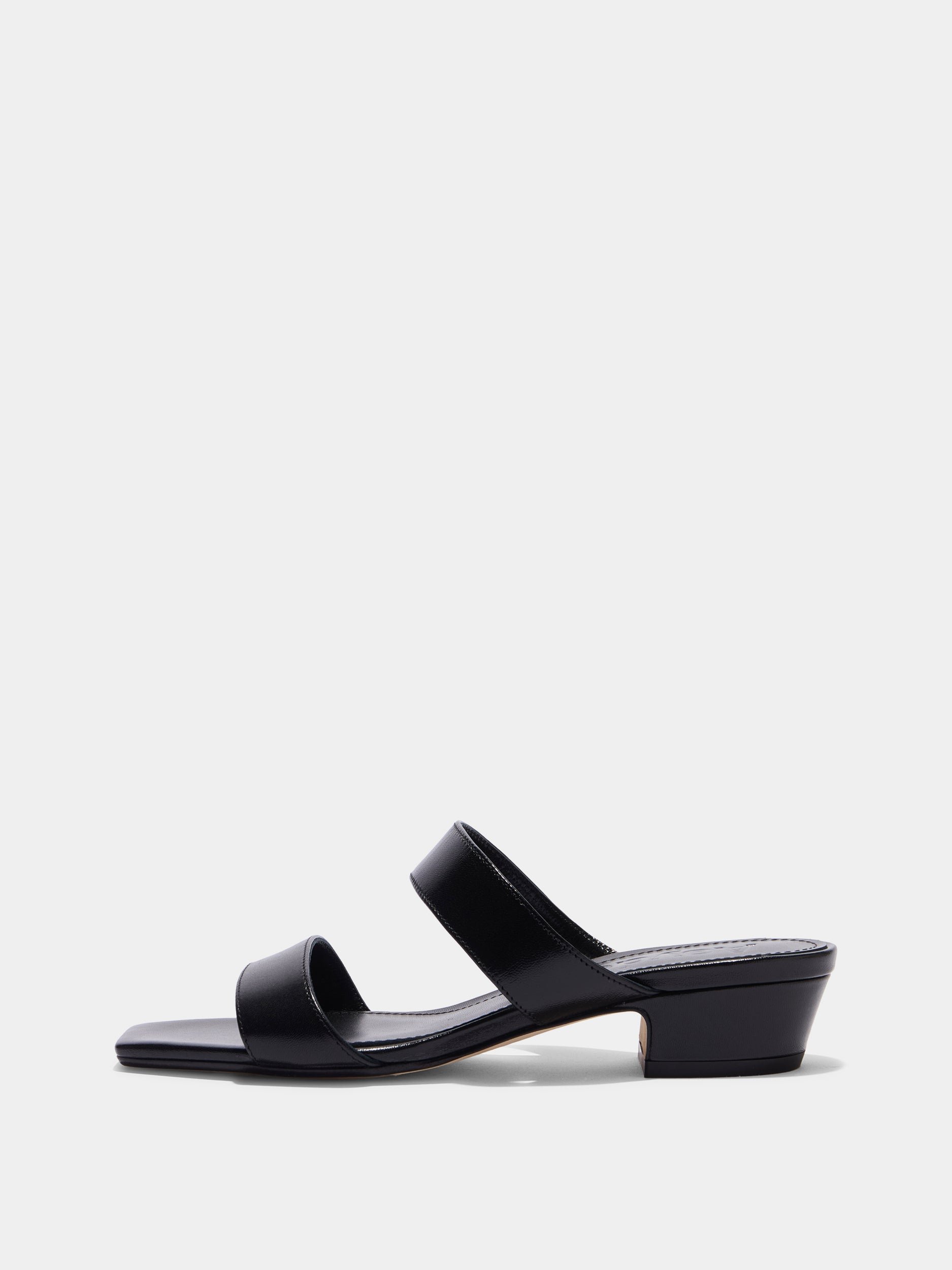 Aeyde アイデ美品 本革 レザーブラックミュール チャンキーヒール 38 Kemi Leather Heeled Sandals | Black Nappa