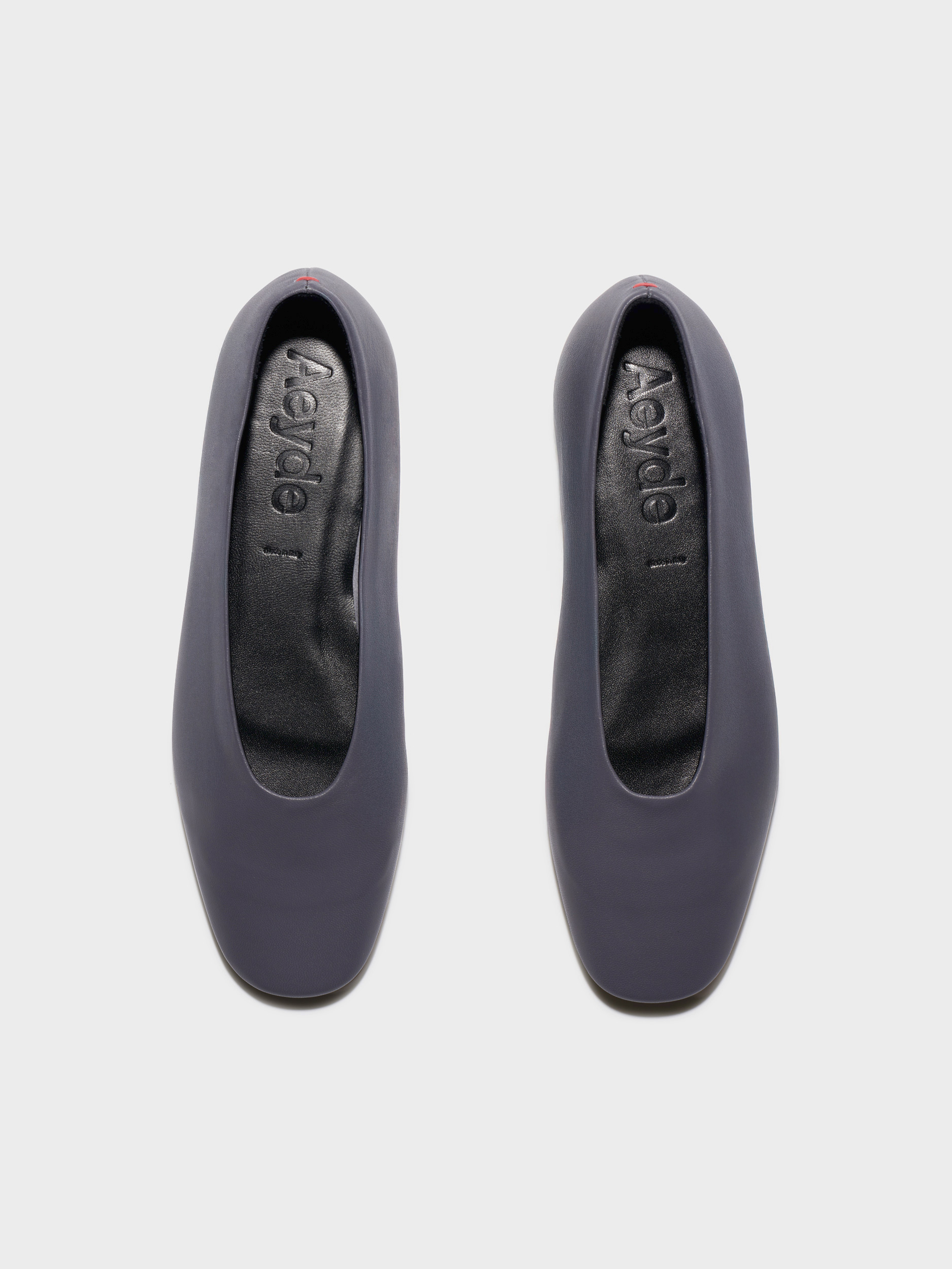 Aeyde | Kirsten Round-Toe Flats Leather Flats for Women | Dusty Purple Nappa | Round Toe | Flat Heel | Front View