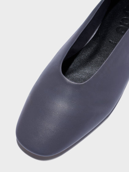 Aeyde | Kirsten Round-Toe Flats Leather Flats for Women | Dusty Purple Nappa | Round Toe | Flat Heel | Heel Details
