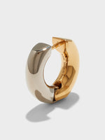 Laurie Medium 18kt Gold and Palladium-Plated Hoop Earrings - Image 2
