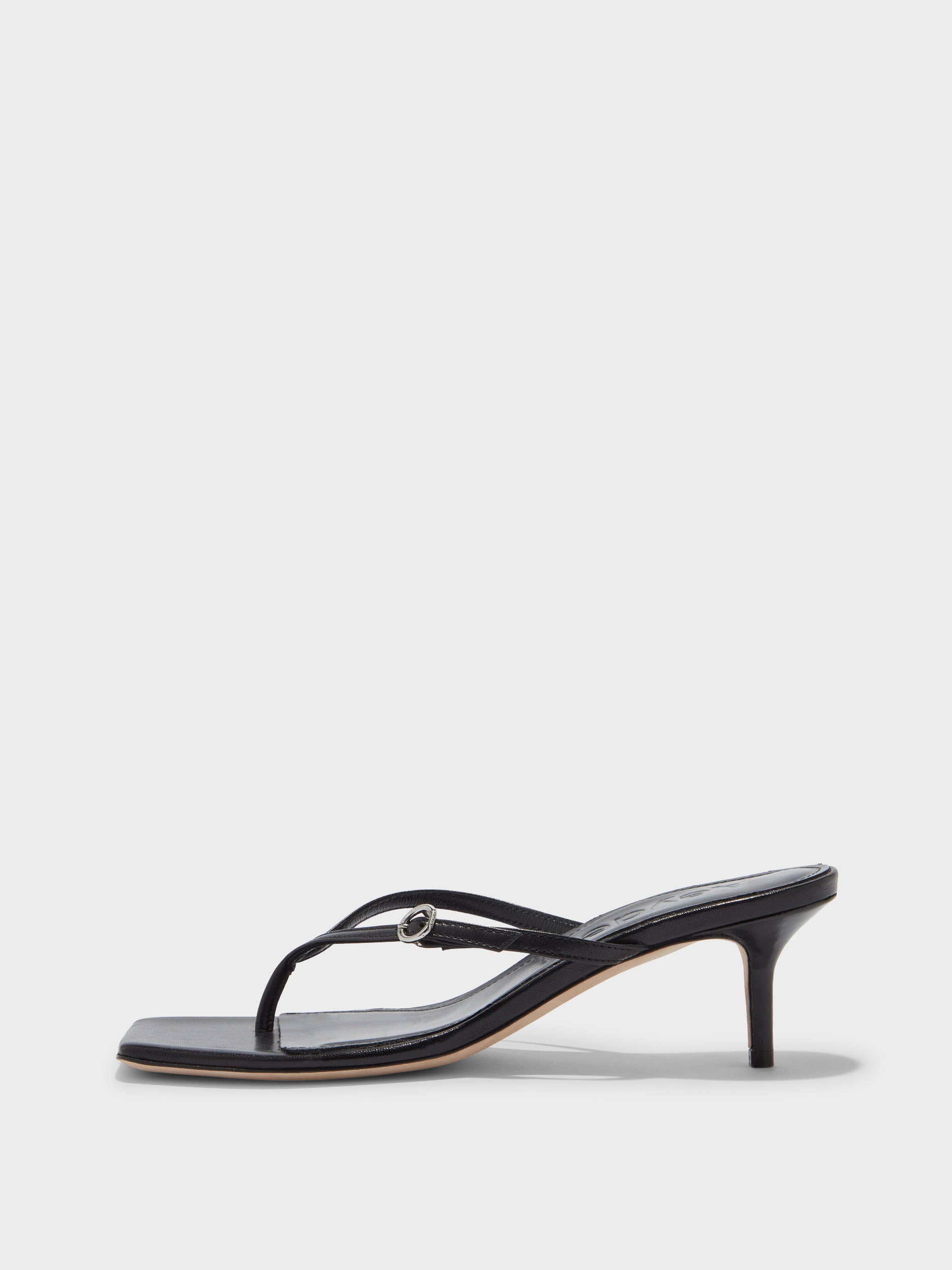 サンダル・ミュール AEYDE Women Sandals A11FSFOXR08FL174SS25800001 60265 BLACK B Melody Leather Flip Flop Sandal – Aeyde