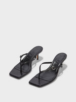 【関税込み】Danielle Sandals - Aeyde - Leather - Black Danielle Eyelet Mules – Aeyde