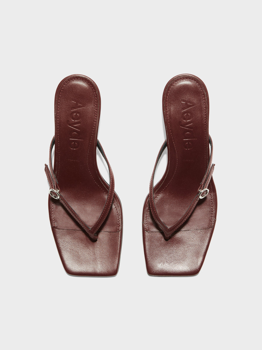 Leigh Leather Toe-Post Sandals