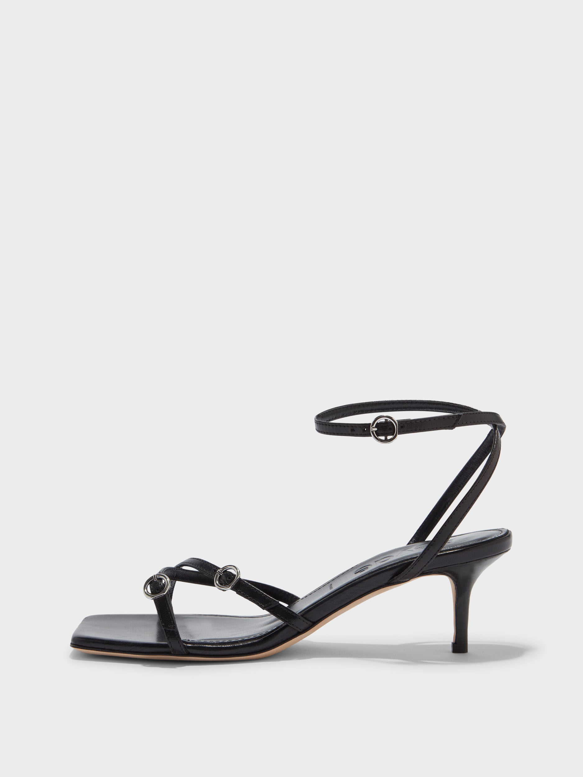 Libby Leather Kitten-Heel Sandals - Image 1