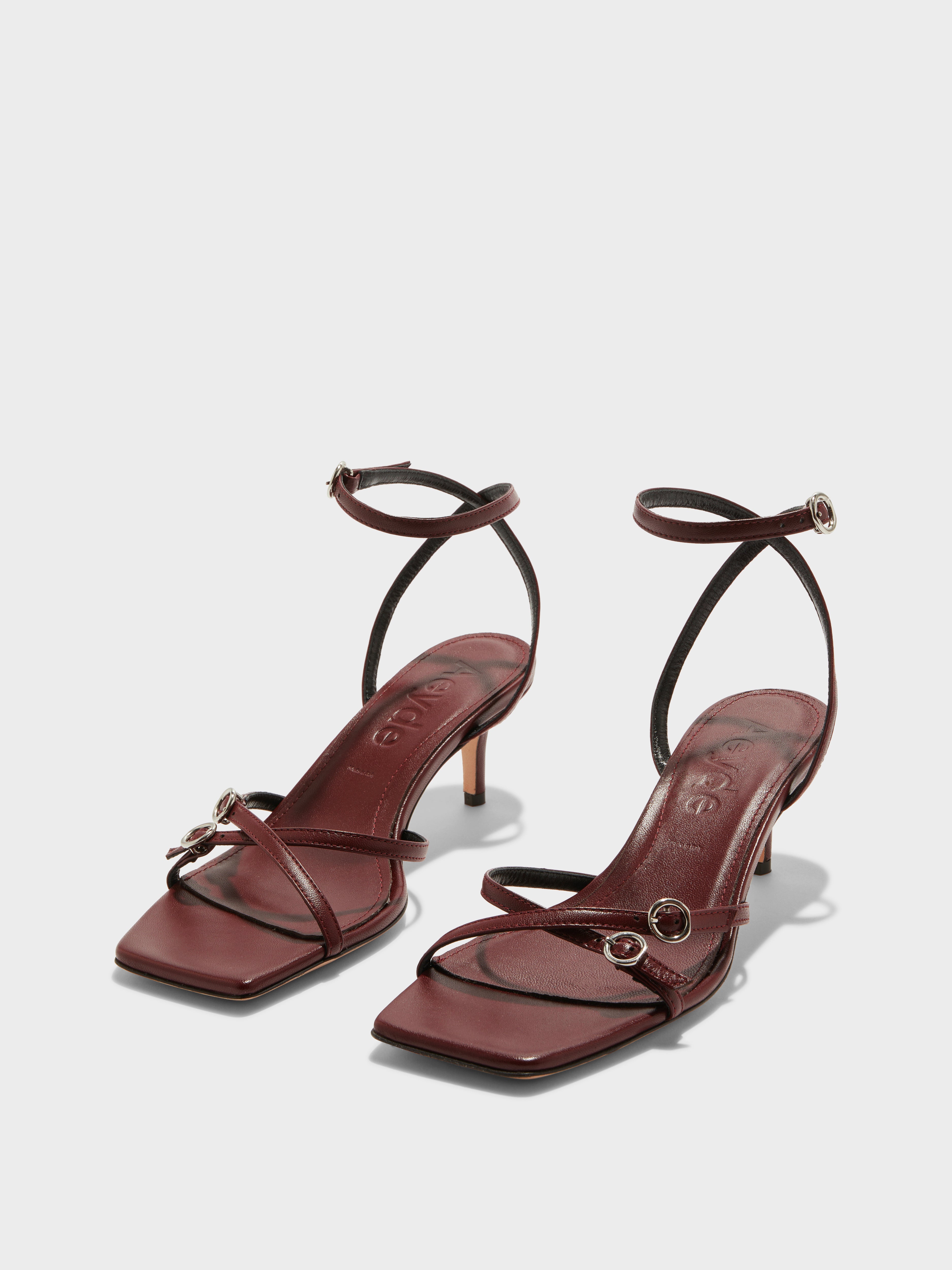 Libby Leather Kitten-Heel Sandals - Image 2