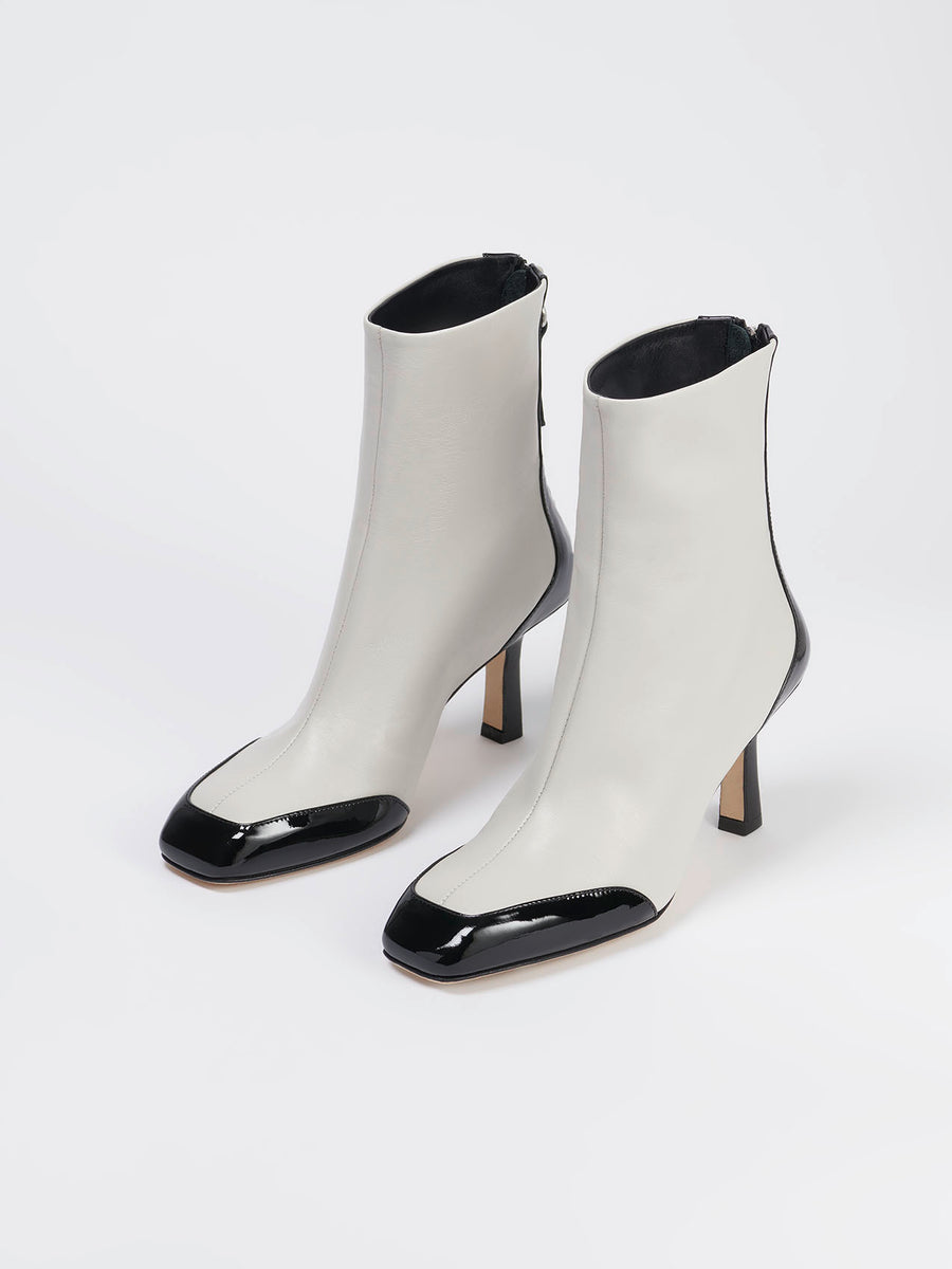 Lily Chalk/Black Calf/Patent