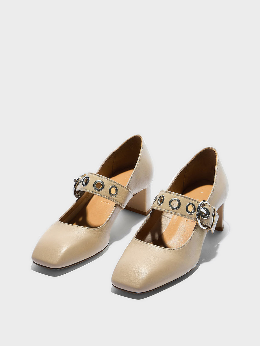 Lina Eyelet Mary-Jane Pumps