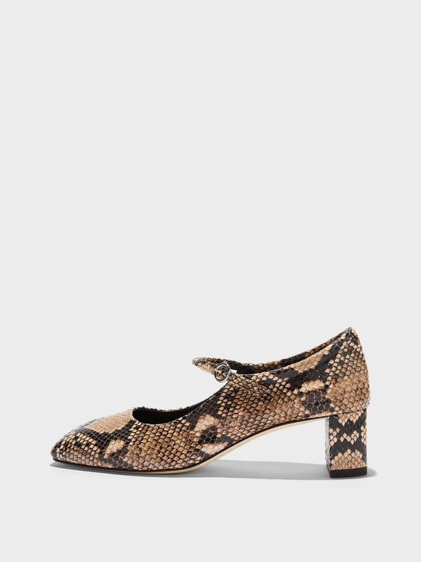 Lina Snake Print Mary-Janes